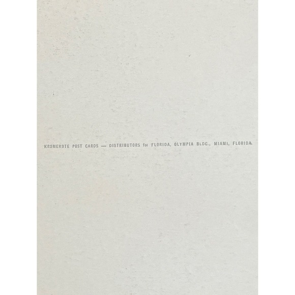 Vtg RARE Kromekote B/w King-Size 9x7 Postcard #210 Coast Line Miami Beach FL SEE - Picture 5 of 5